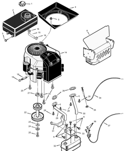 Part Location Diagram of 1001041 Murray Plenum, Air Intake